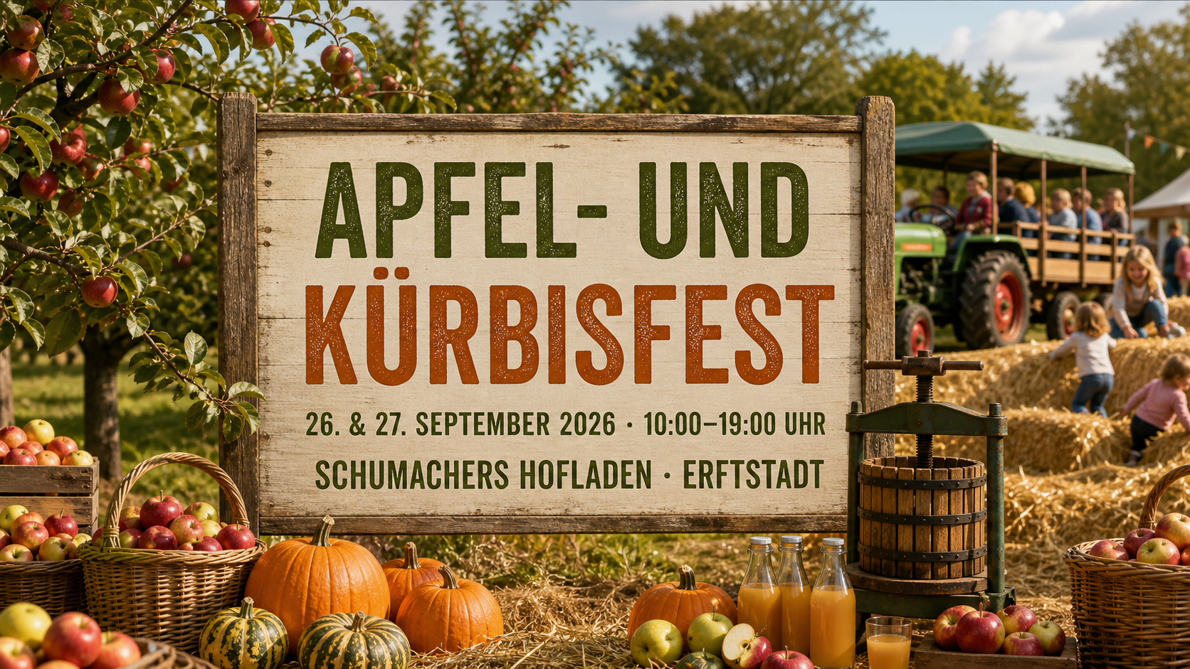 Apfel- und Kürbisfest auf einem Erftstädter Obsthof