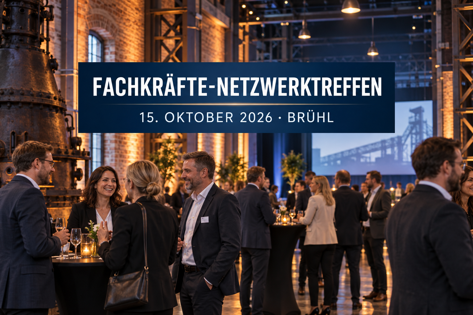 Werbemotiv zum Fachkräfte-Netzwerktreffen in Brühl