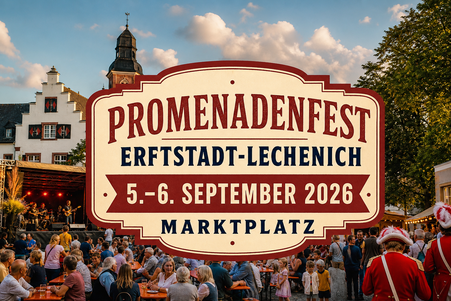 Veranstaltungsplakat zum Promenadenfest in Erftstadt-Lechenich