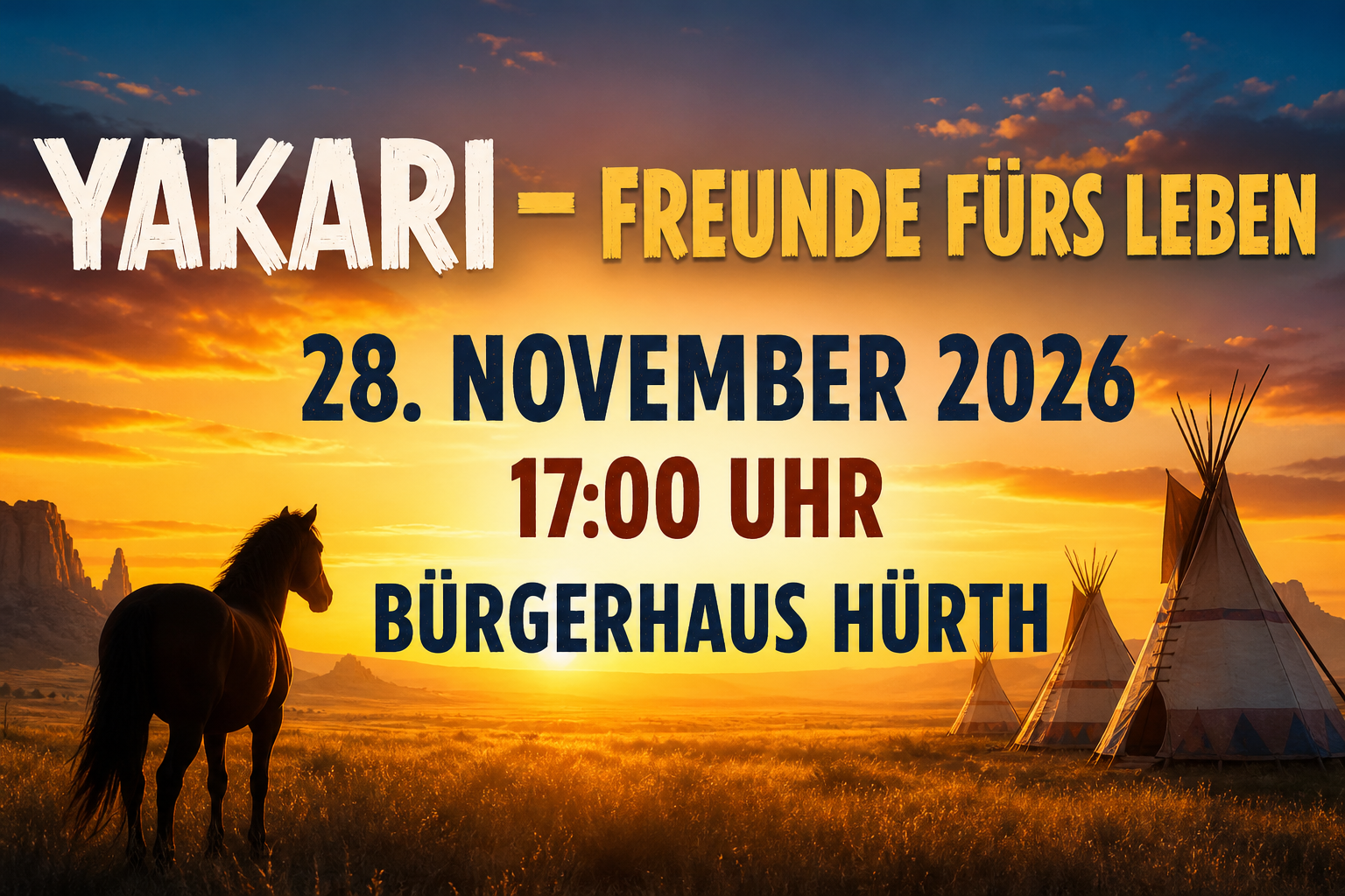 Veranstaltungsplakat zu Yakari – Freunde fürs Leben im Bürgerhaus Hürth