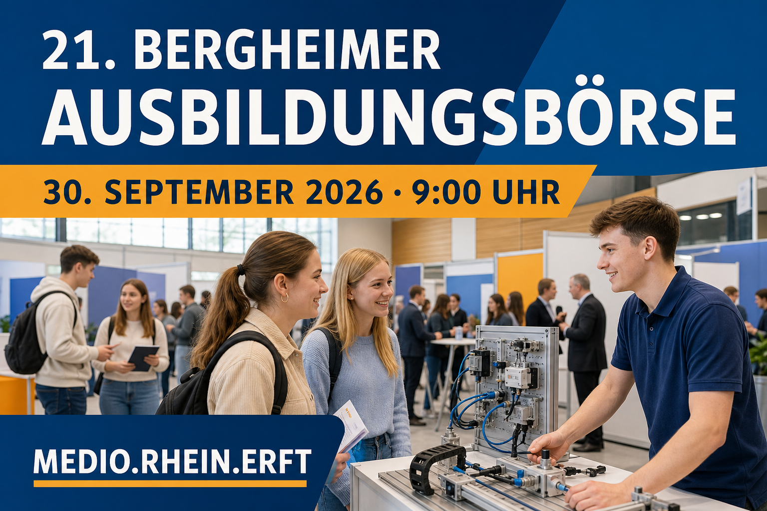 Veranstaltungsplakat zur 21. Bergheimer Ausbildungsbörse