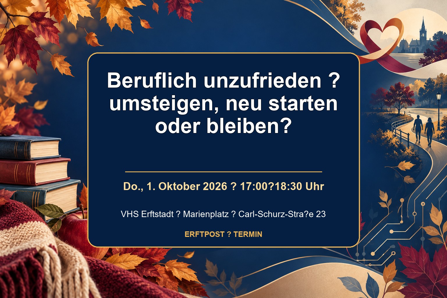 Terminkachel zur beruflichen Neuorientierung in Erftstadt