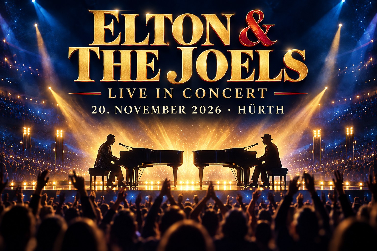 Werbeplakat zu Elton & The Joels – Live in Concert in Hürth