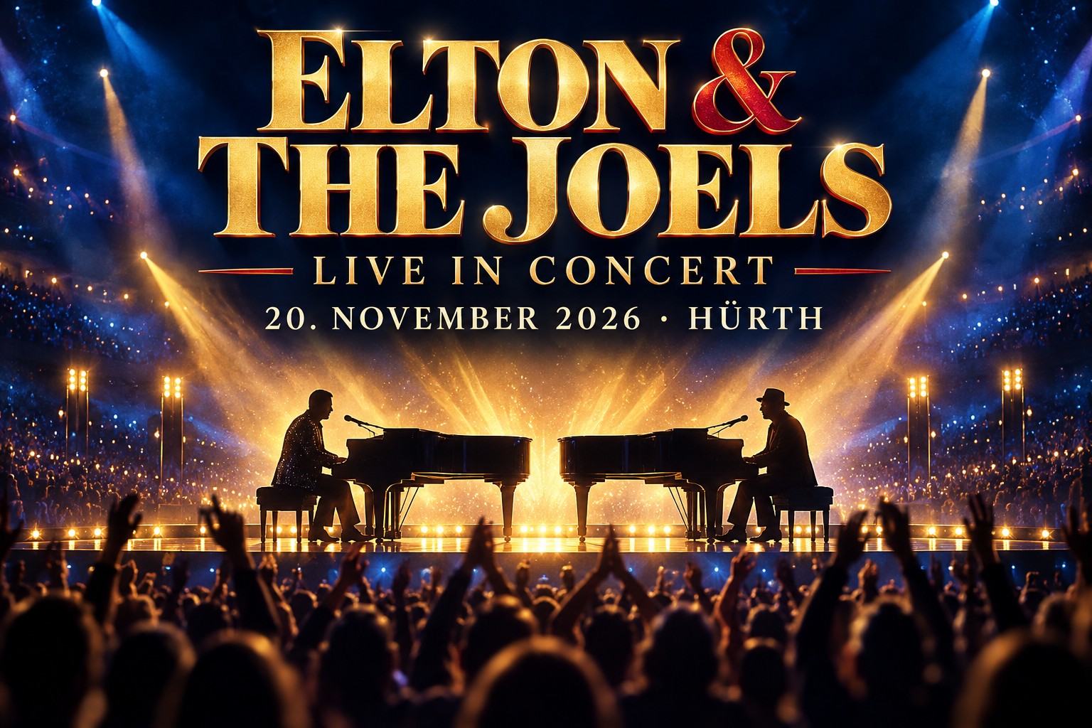 Werbeplakat zu Elton & The Joels – Live in Concert in Hürth