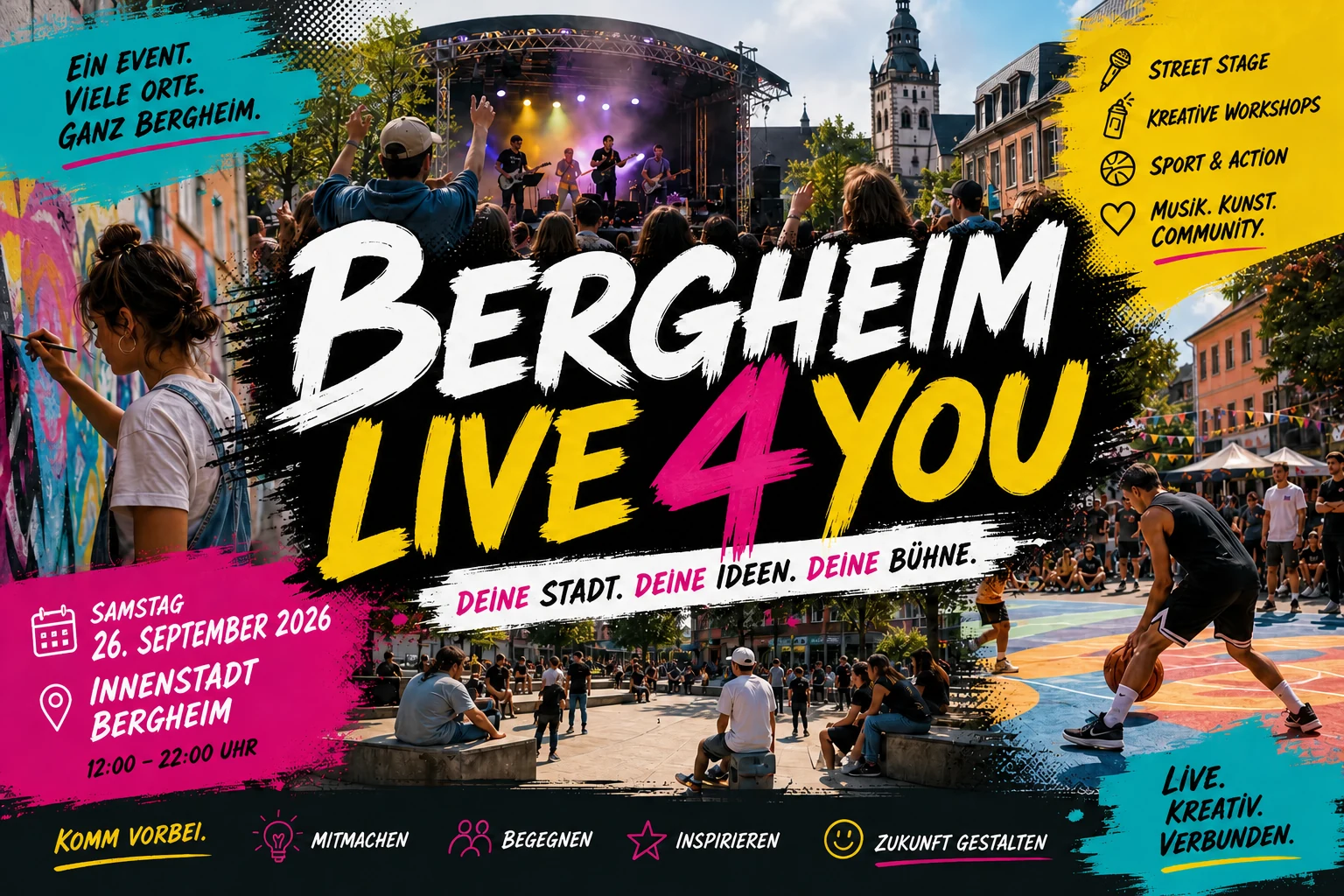 Individuelles Erftpost-Veranstaltungsmotiv zu Bergheim live 4 you
