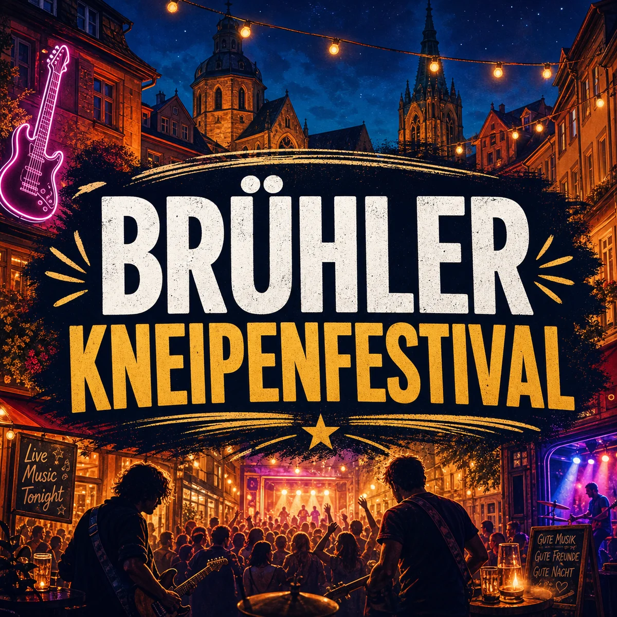 Individuelles Erftpost-Motiv zum Brühler Kneipenfestival 2026