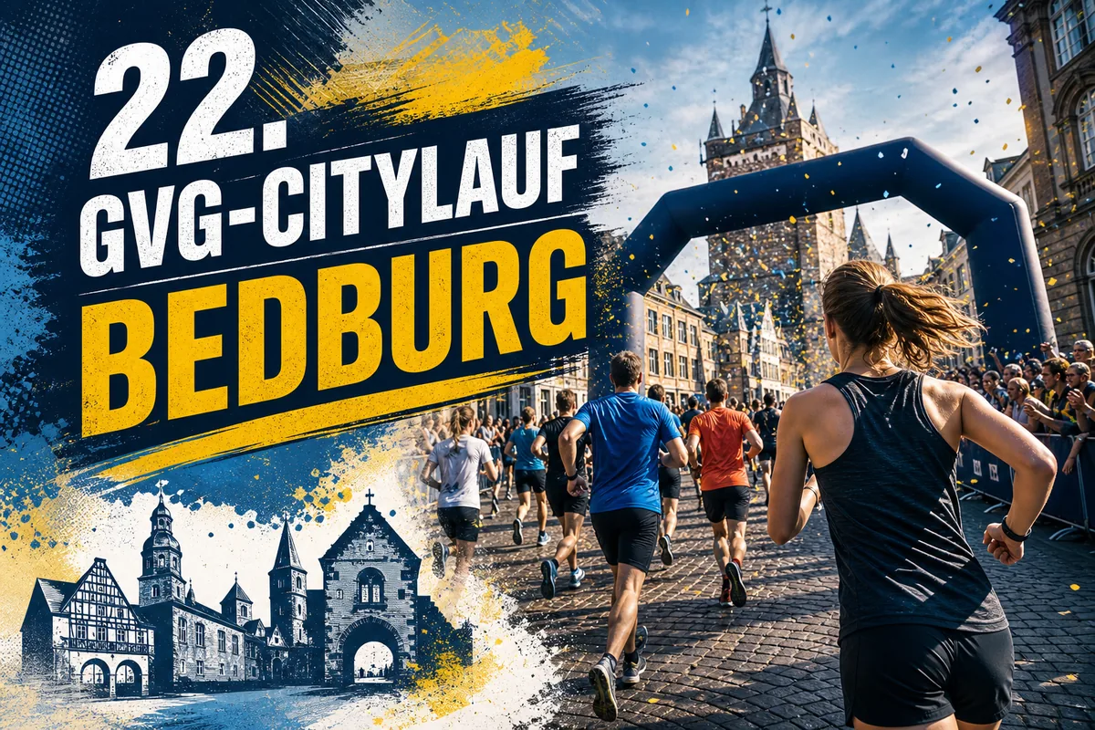 Individuelles Erftpost-Veranstaltungsmotiv zu 22. GVG-Citylauf Bedburg