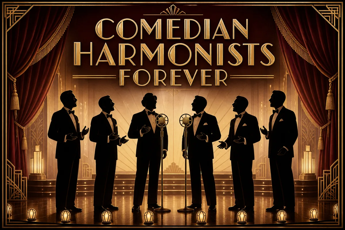 Individuelles Erftpost-Veranstaltungsmotiv zu Comedian Harmonists Forever