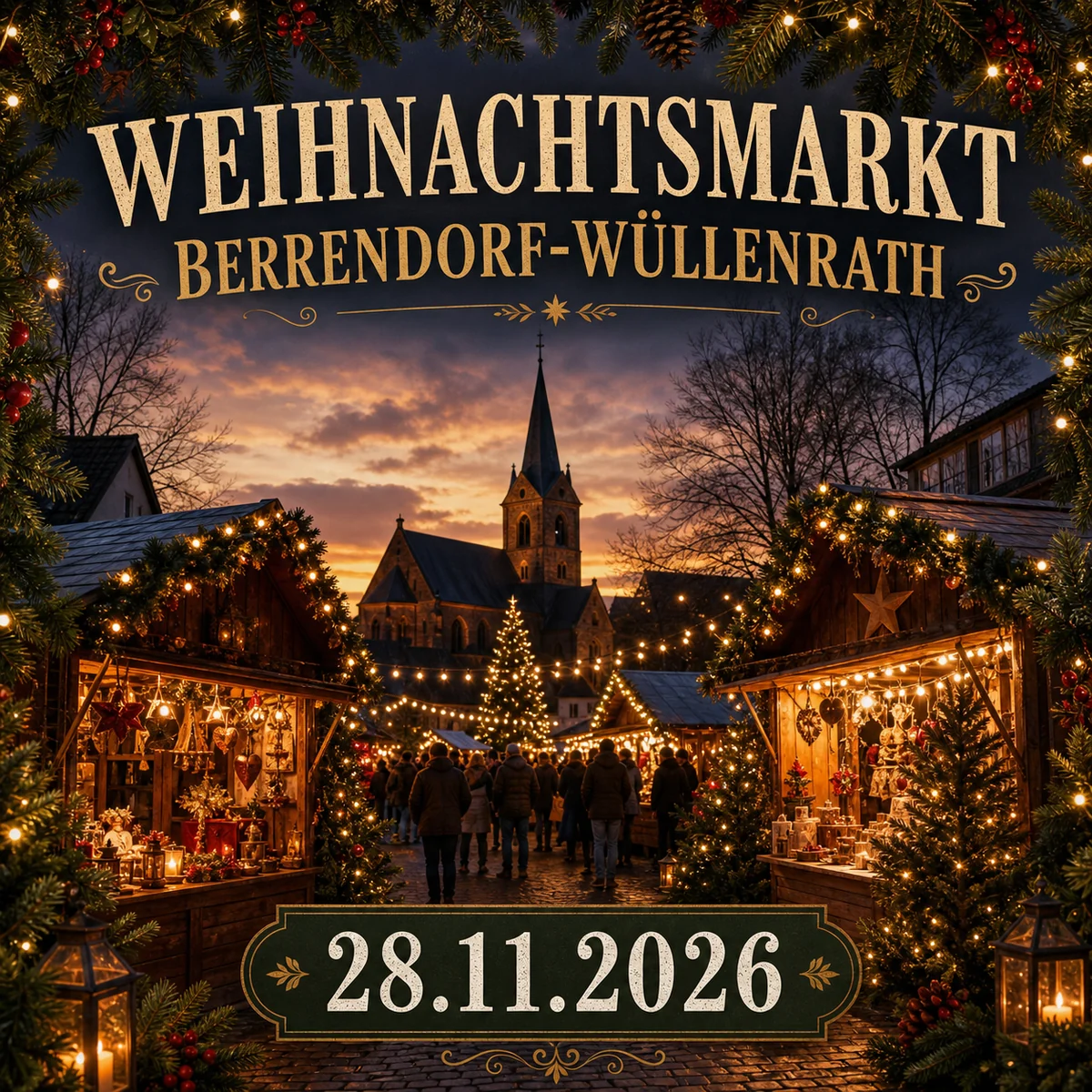 Individuelles Erftpost-Motiv zum Weihnachtsmarkt Berrendorf-Wüllenrath