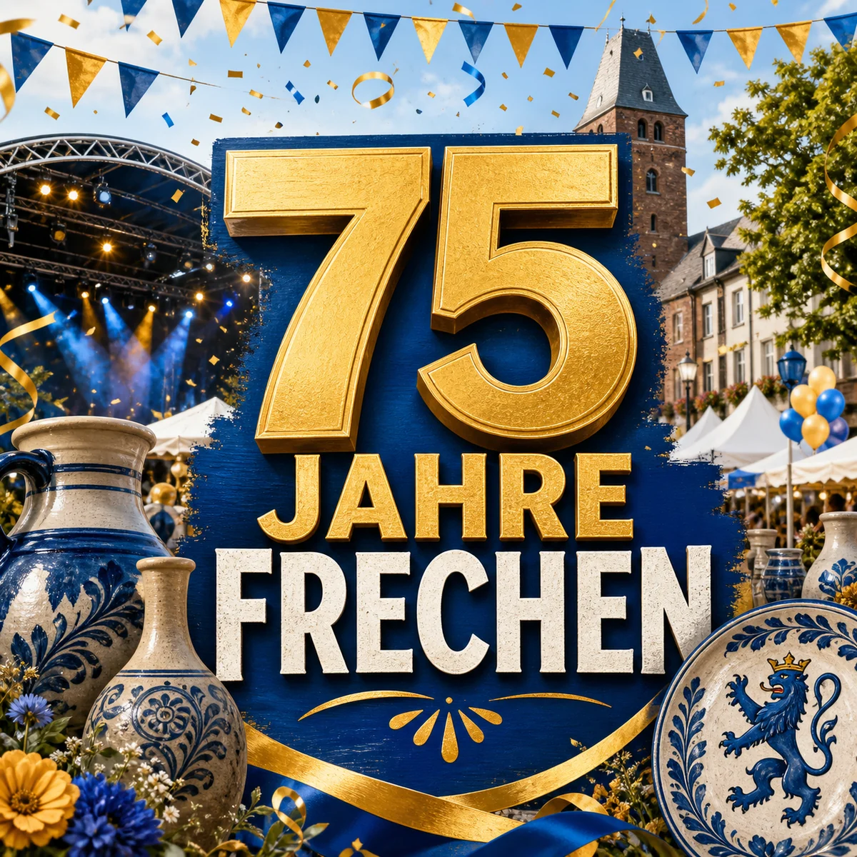 Individuelles Erftpost-Motiv zum Stadtfest 75 Jahre Frechen