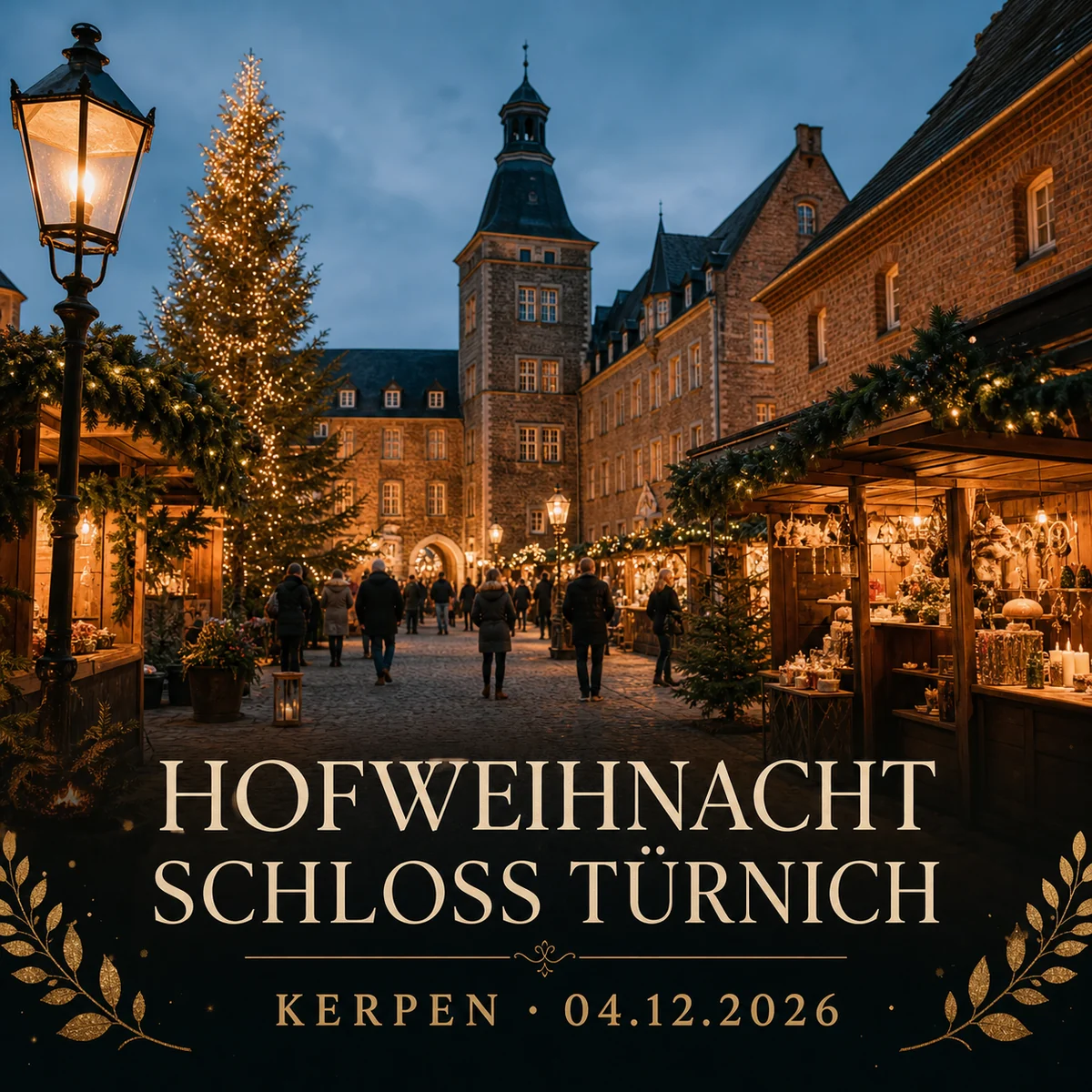 Individuelles Erftpost-Motiv zur Hofweihnacht auf Schloss Türnich
