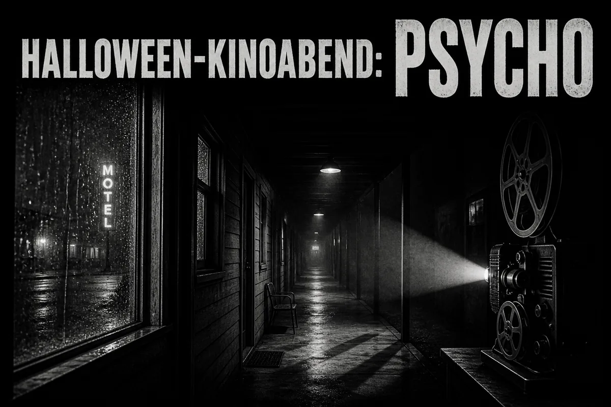 Individuelles Erftpost-Veranstaltungsmotiv zu Halloween-Kinoabend: Alfred Hitchcocks „Psycho“