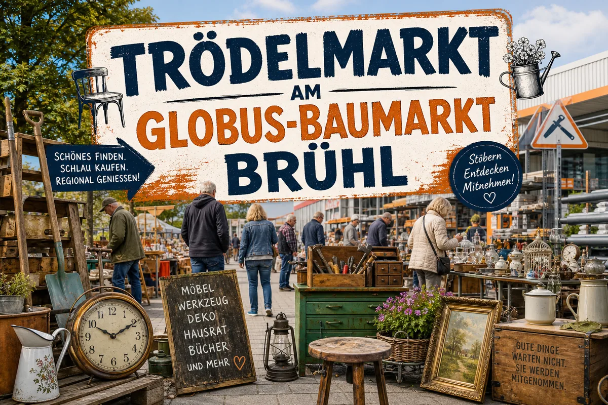 Individuelles Erftpost-Veranstaltungsmotiv zu Trödelmarkt am Globus-Baumarkt Brühl