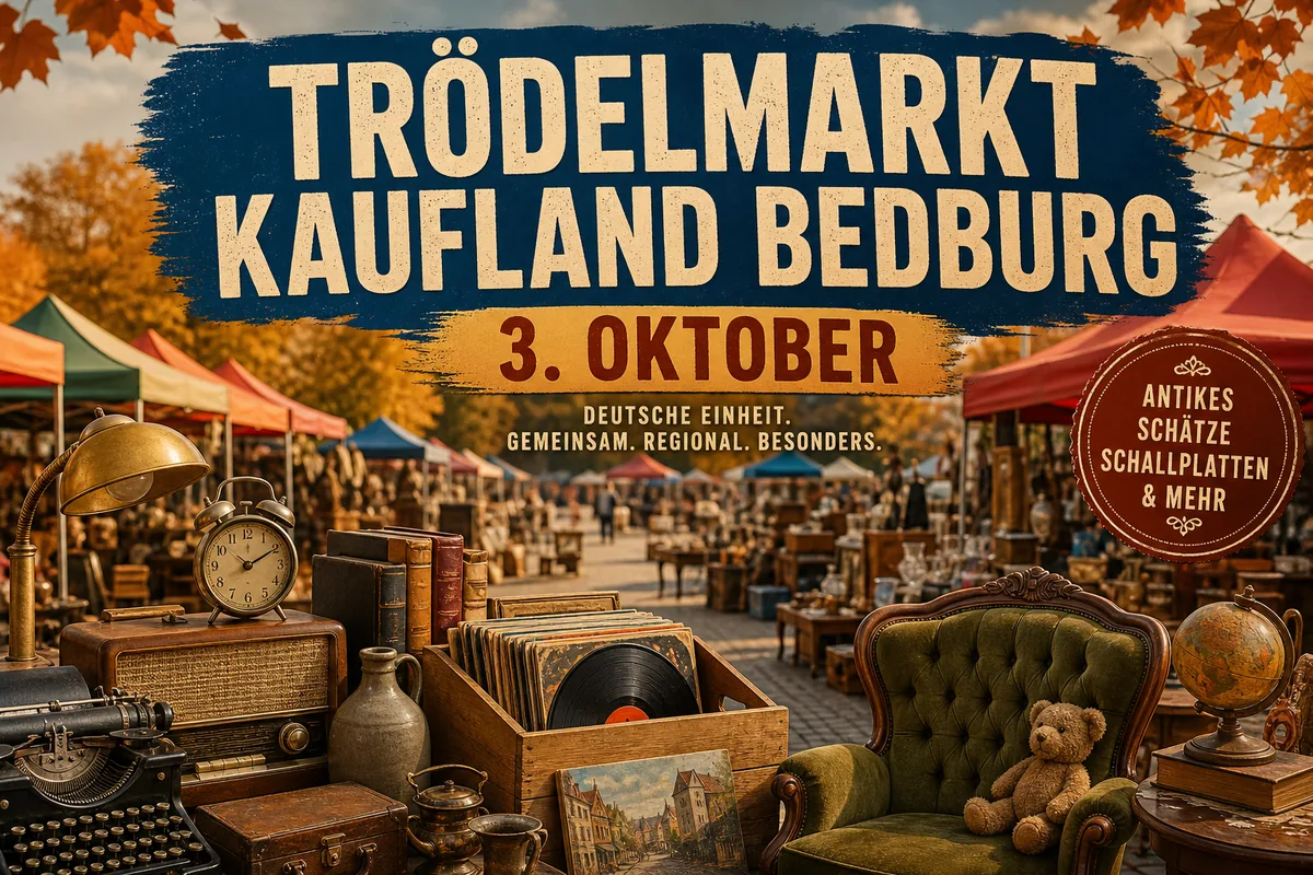 Individuelles Erftpost-Veranstaltungsmotiv zu Trödelmarkt Kaufland Bedburg