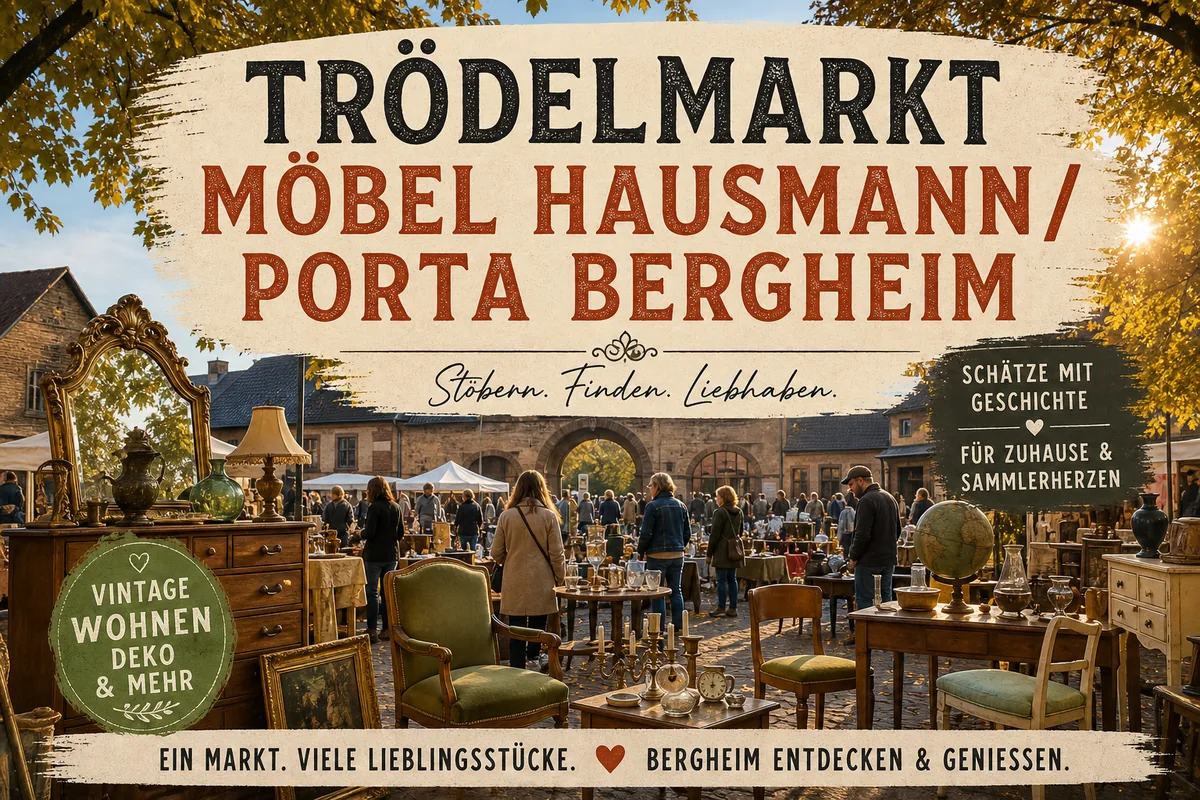 Individuelles Erftpost-Veranstaltungsmotiv zu Trödelmarkt Möbel Hausmann / Porta Bergheim