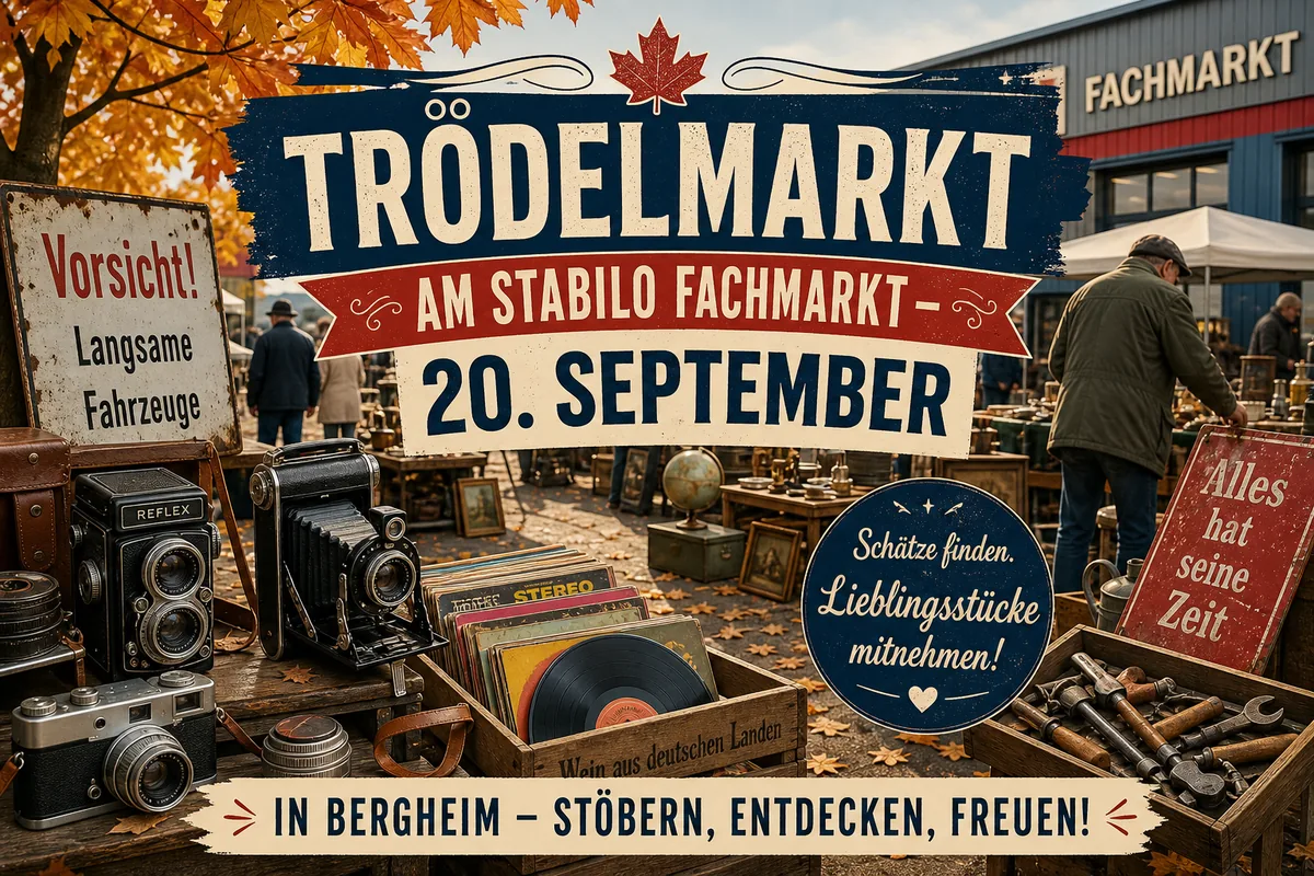 Individuelles Erftpost-Veranstaltungsmotiv zu Trödelmarkt am Stabilo Fachmarkt