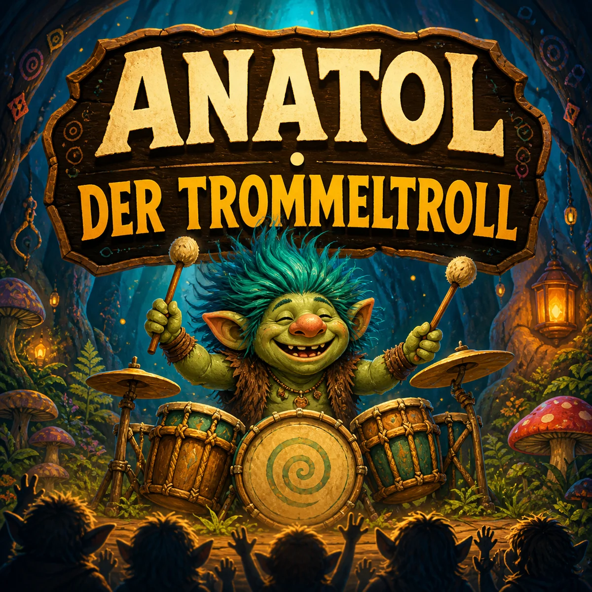 Individuelles Erftpost-Motiv zum Familienkonzert Anatol der Trommeltroll in Wesseling