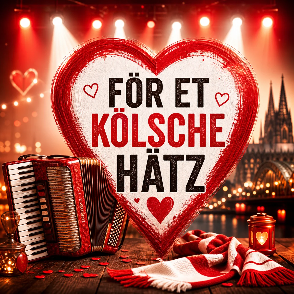 Individuelles Erftpost-Motiv zum kölschen Konzertabend im Rheinforum Wesseling