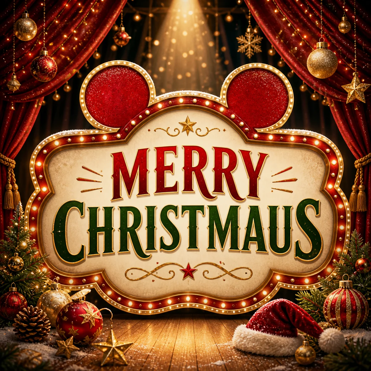 Individuelles Erftpost-Theatermotiv zu Merry Christmaus in Wesseling