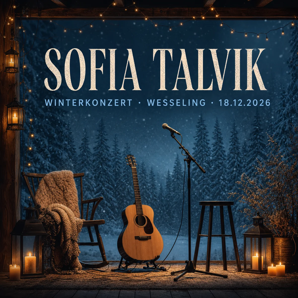 Individuelles Erftpost-Motiv zum Winterkonzert von Sofia Talvik in Wesseling