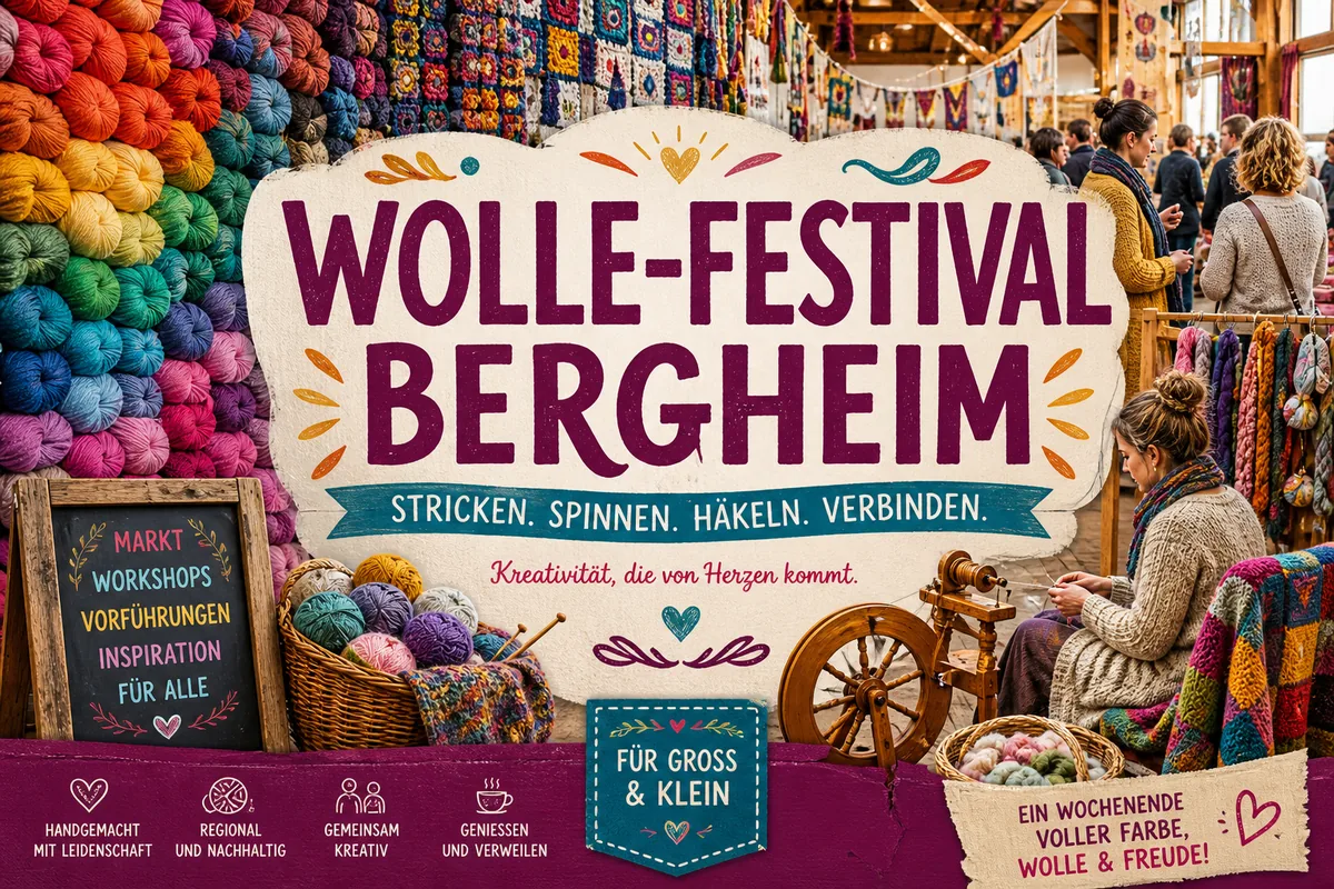 Individuelles Erftpost-Veranstaltungsmotiv zu Wolle-Festival Bergheim