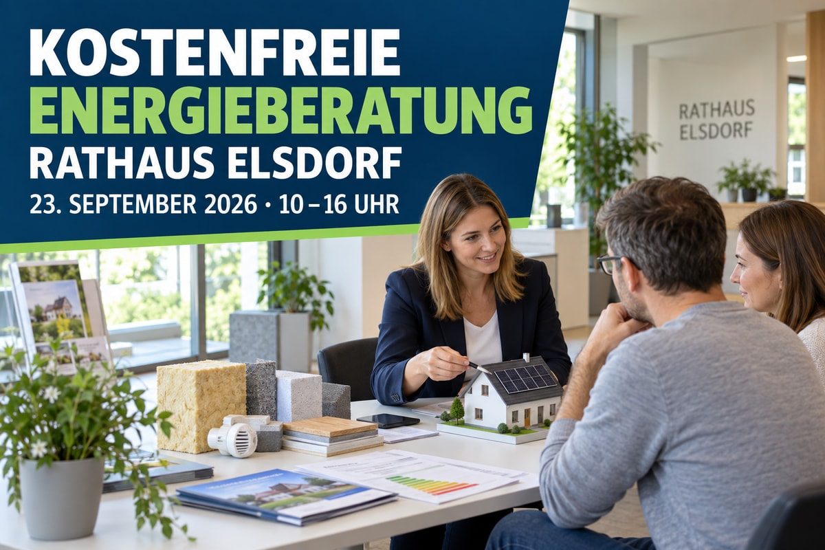 Werbebild zur kostenfreien Energieberatung im Rathaus Elsdorf