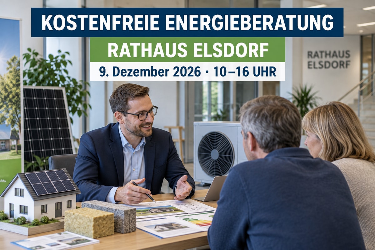 Werbebild zur kostenfreien Energieberatung im Rathaus Elsdorf