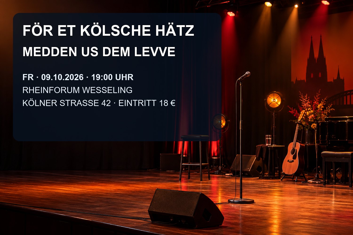 Veranstaltungsplakat zu För et kölsche Hätz: Medden us dem Levve