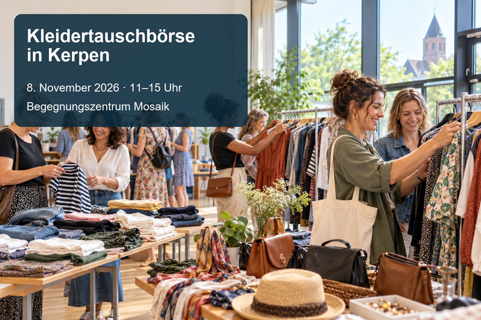 Kleidertauschbörse am 8. November 2026 im Begegnungszentrum Mosaik