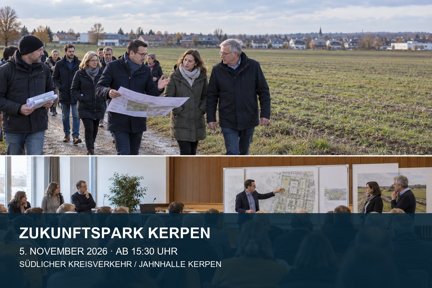 Stadtspaziergang und Bürgerforum zum Zukunftspark Kerpen am 5. November 2026