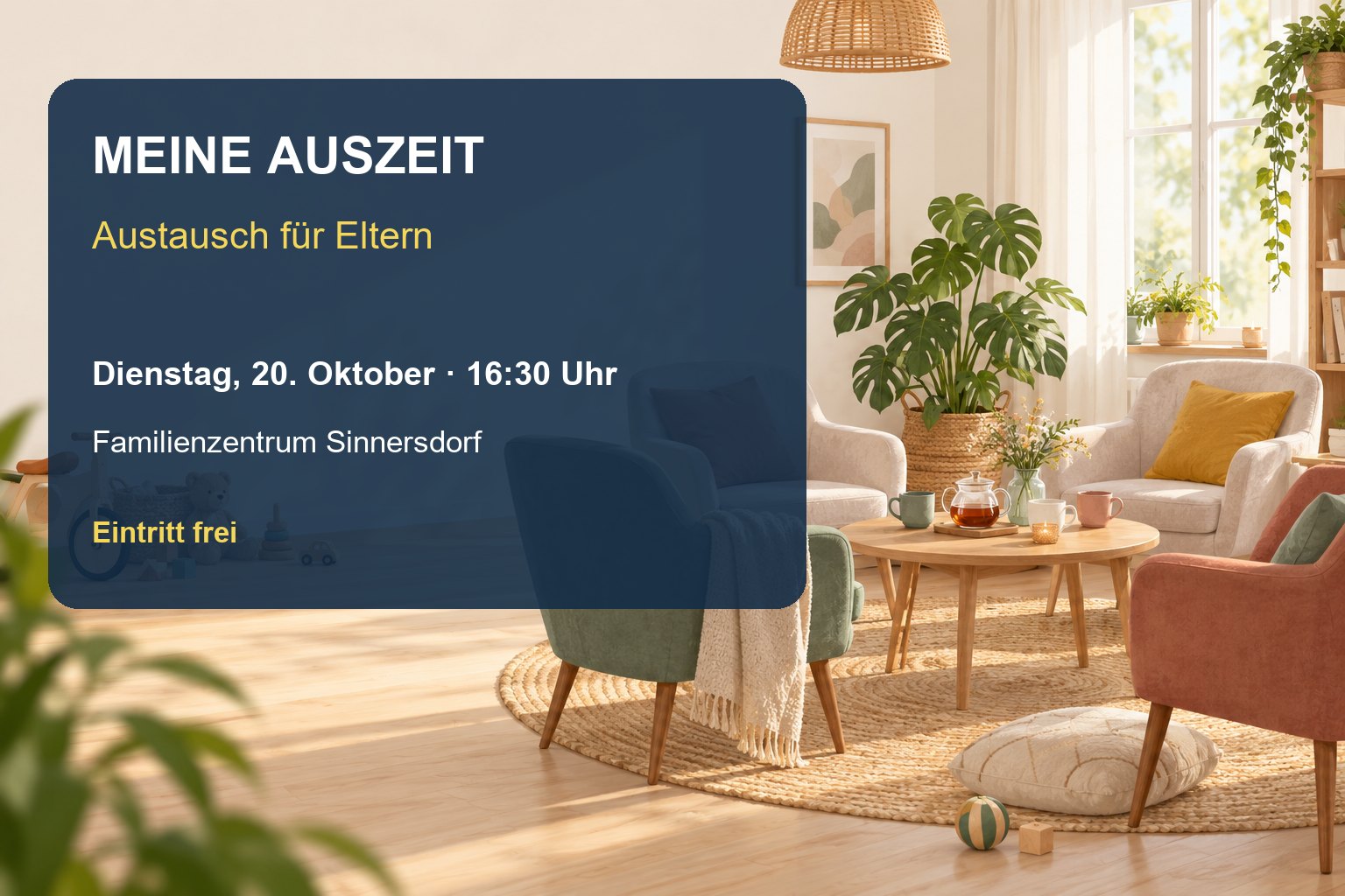Veranstaltungsillustration für eine Eltern-Auszeit in Sinnersdorf