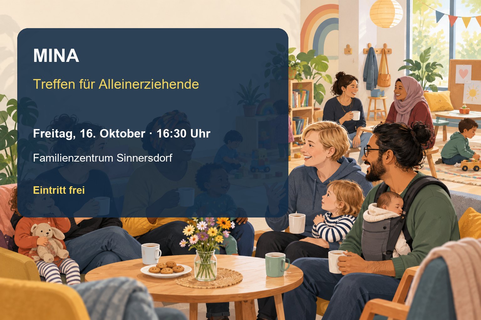 Veranstaltungsillustration für das Treffen MINA in Sinnersdorf