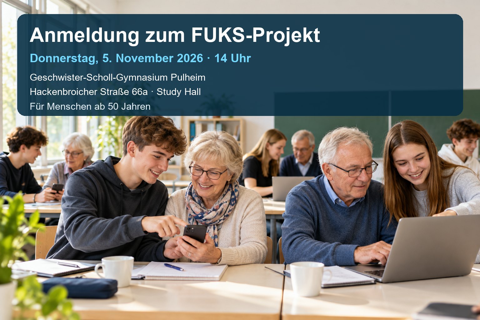 Anmeldung zum FUKS-Projekt am 5. November 2026 in Pulheim