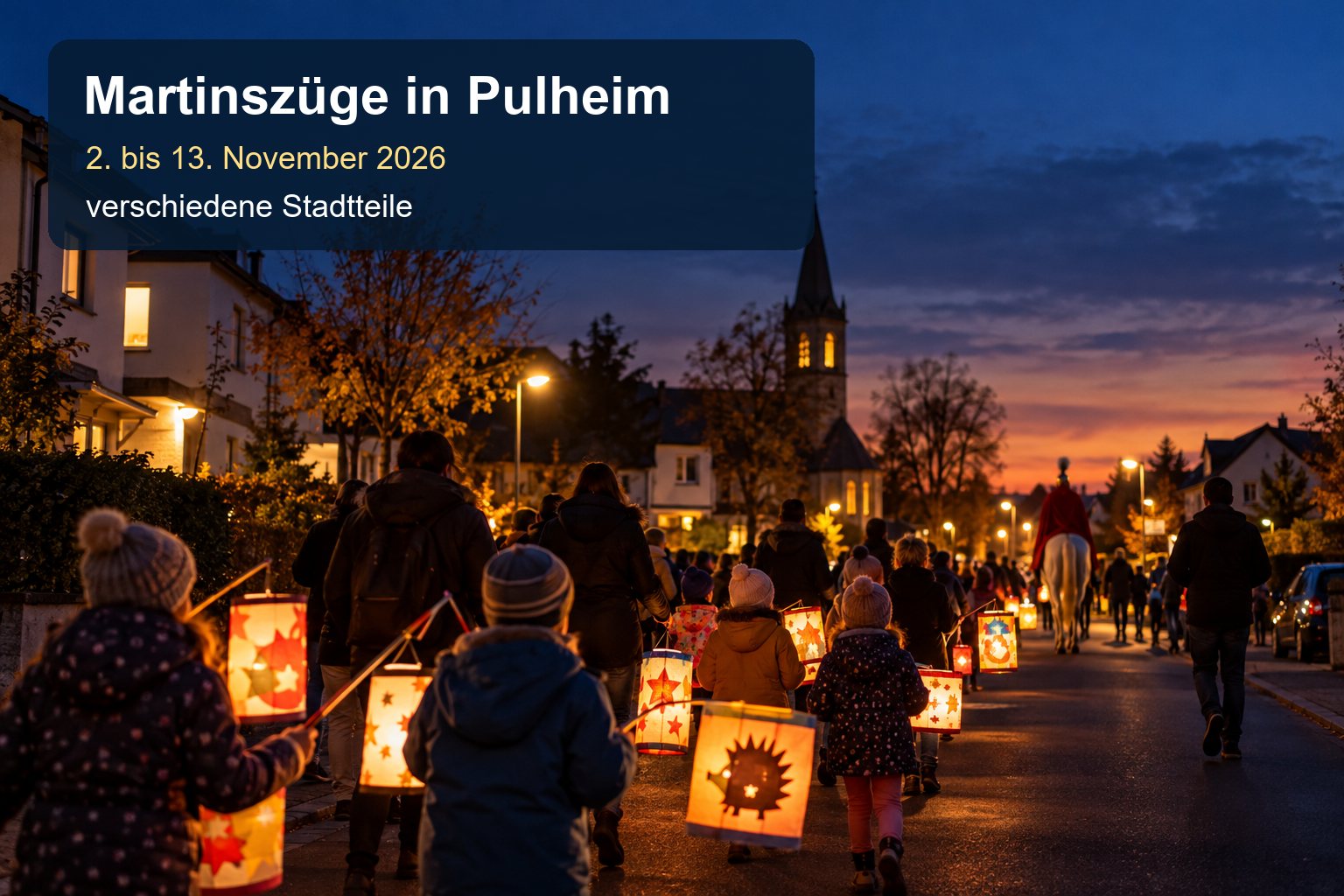 Veranstaltungsillustration: Martinszüge vom 2. bis 13. November 2026 in Pulheim