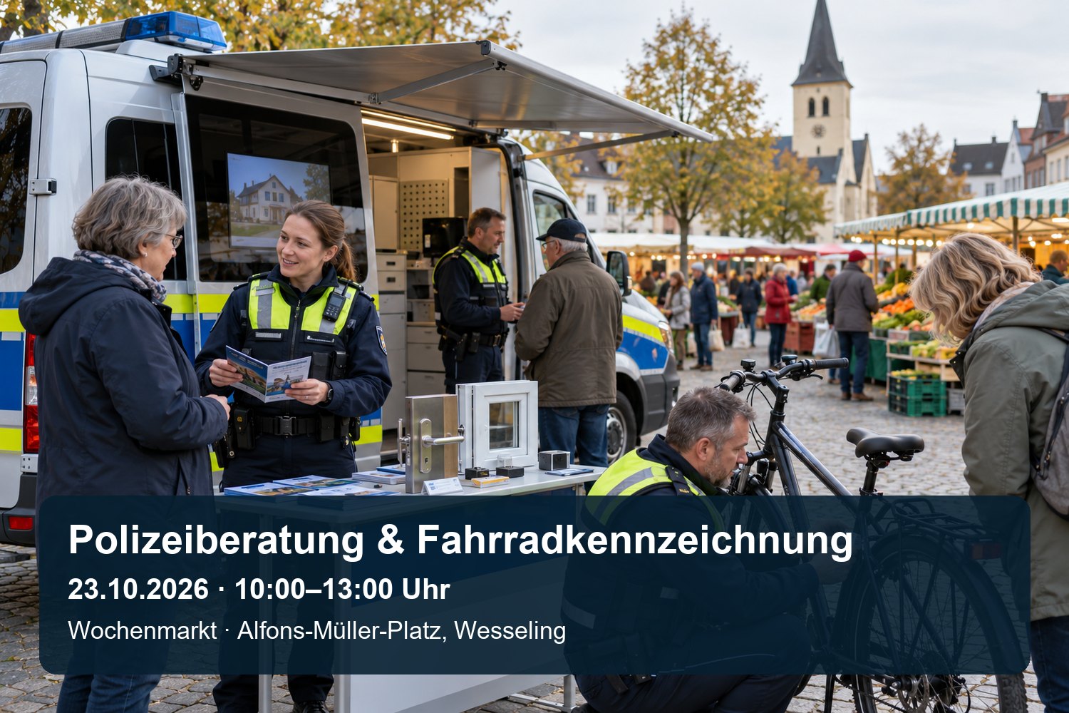 Polizeiberatung und Fahrradkennzeichnung am 23. Oktober 2026