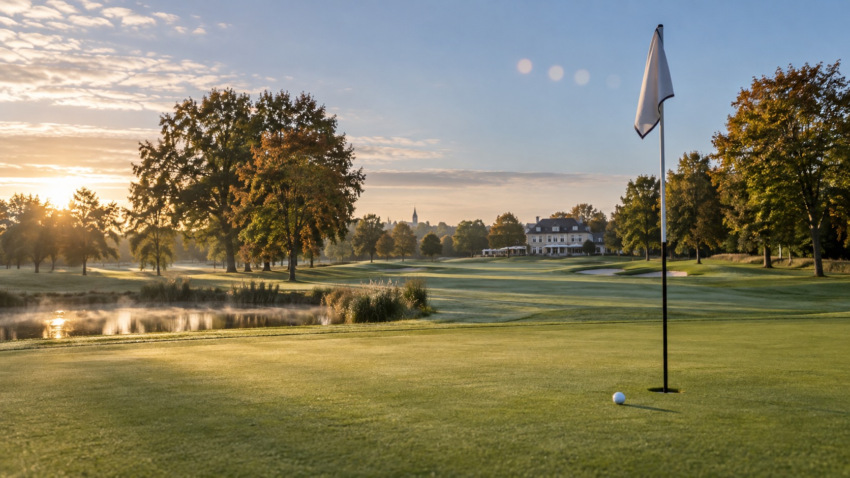 Realistisch generiertes Symbolbild eines Golfplatzes bei Pulheim