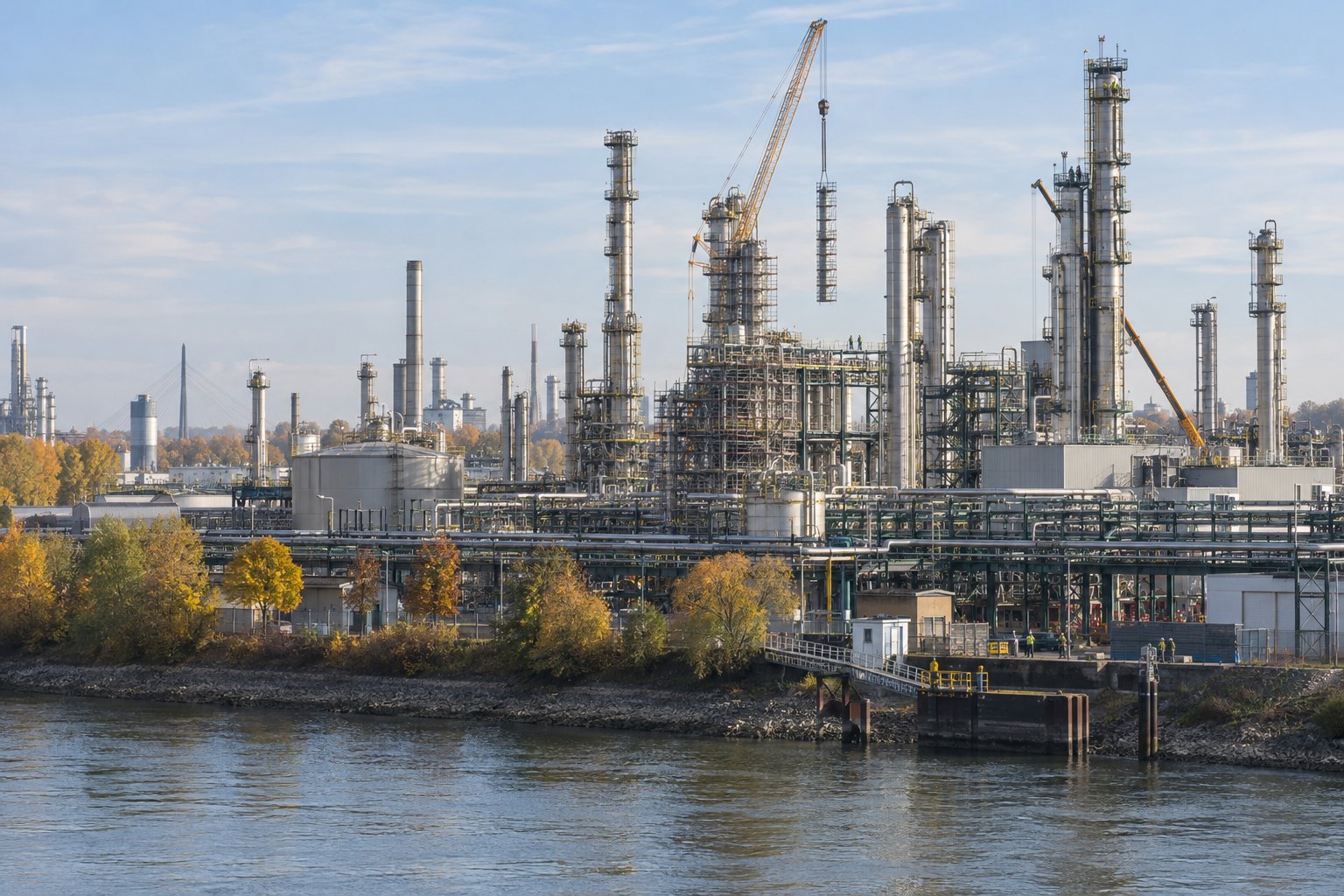 Symbolbild: Industrieanlagen im Energy and Chemicals Park am Rhein