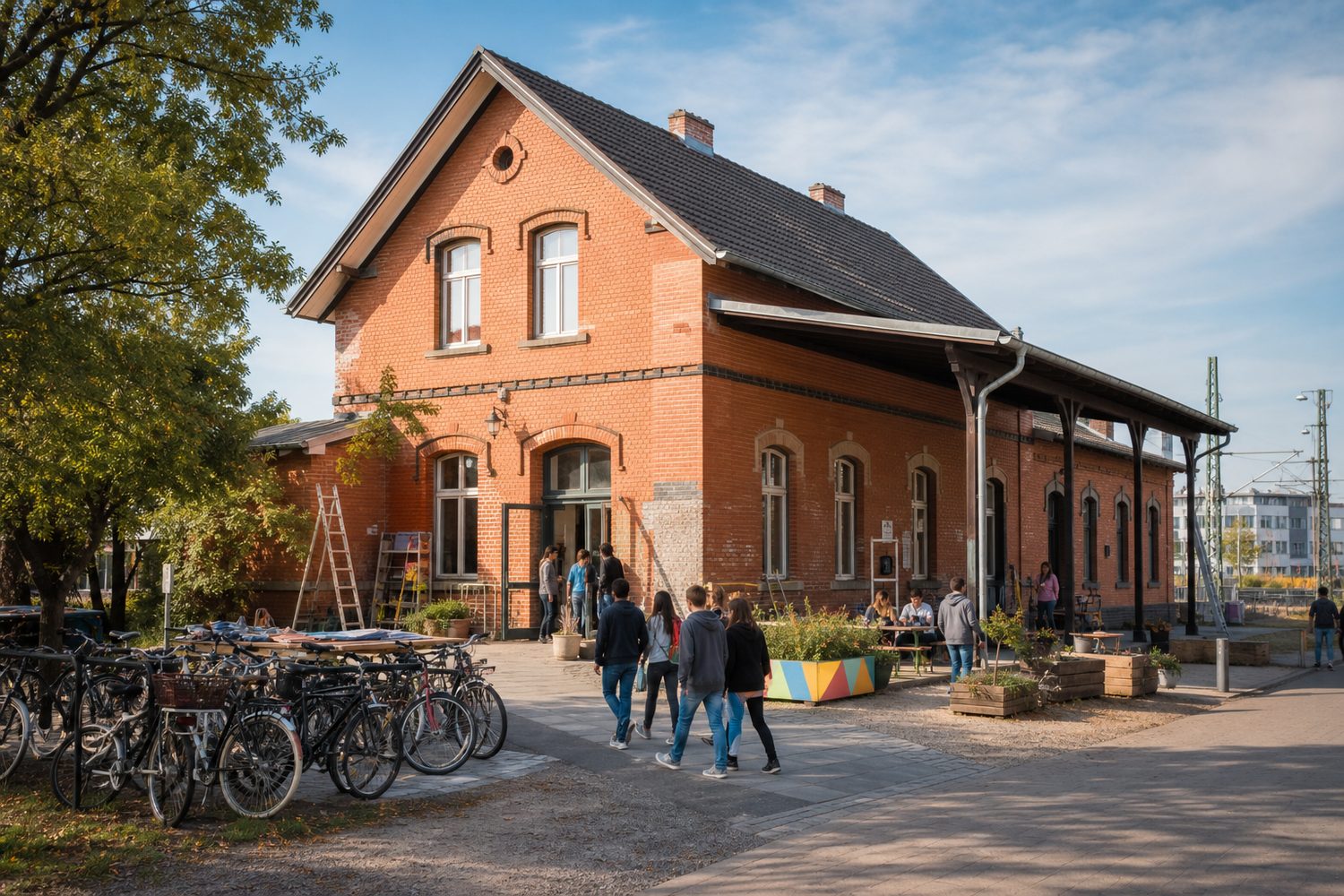 Der Alte Bahnhof in Wesseling als künftiger Standort des Jugendcafés
