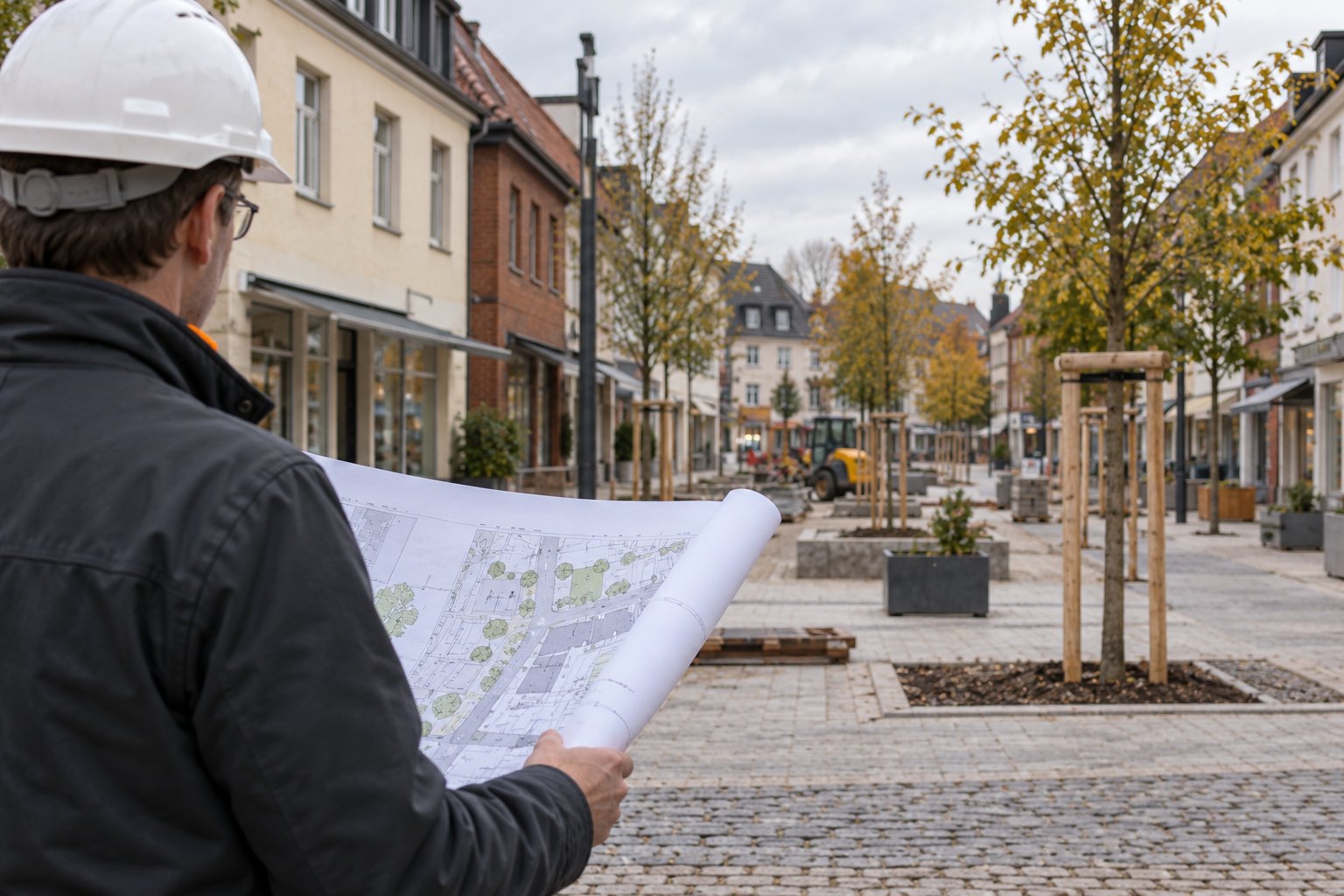 Symbolbild: Planung einer Ortskernentwicklung in einer rheinischen Stadt