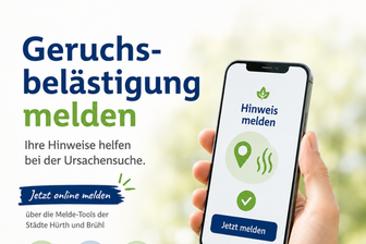 Hinweisgrafik zur Meldung von Geruchsbelästigungen im Rhein-Erft-Kreis