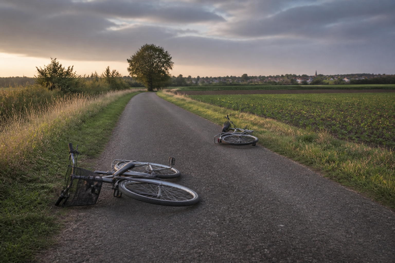 Symbolbild zweier Fahrräder auf einem Feldweg bei Erftstadt-Gymnich