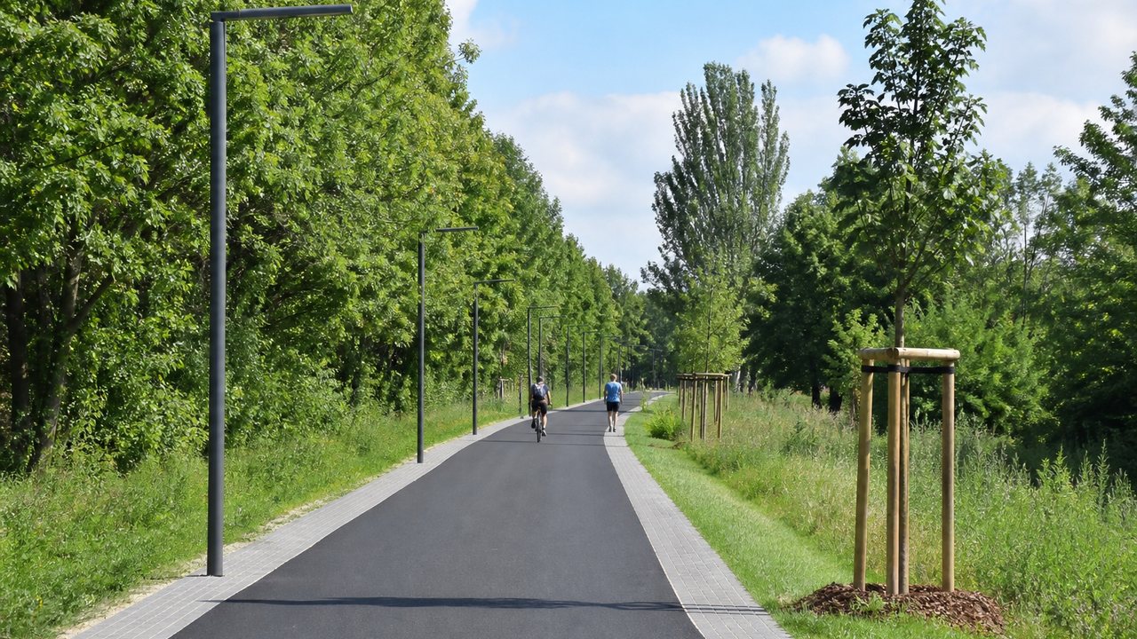 Symbolbild eines modernisierten Rad- und Fußwegs