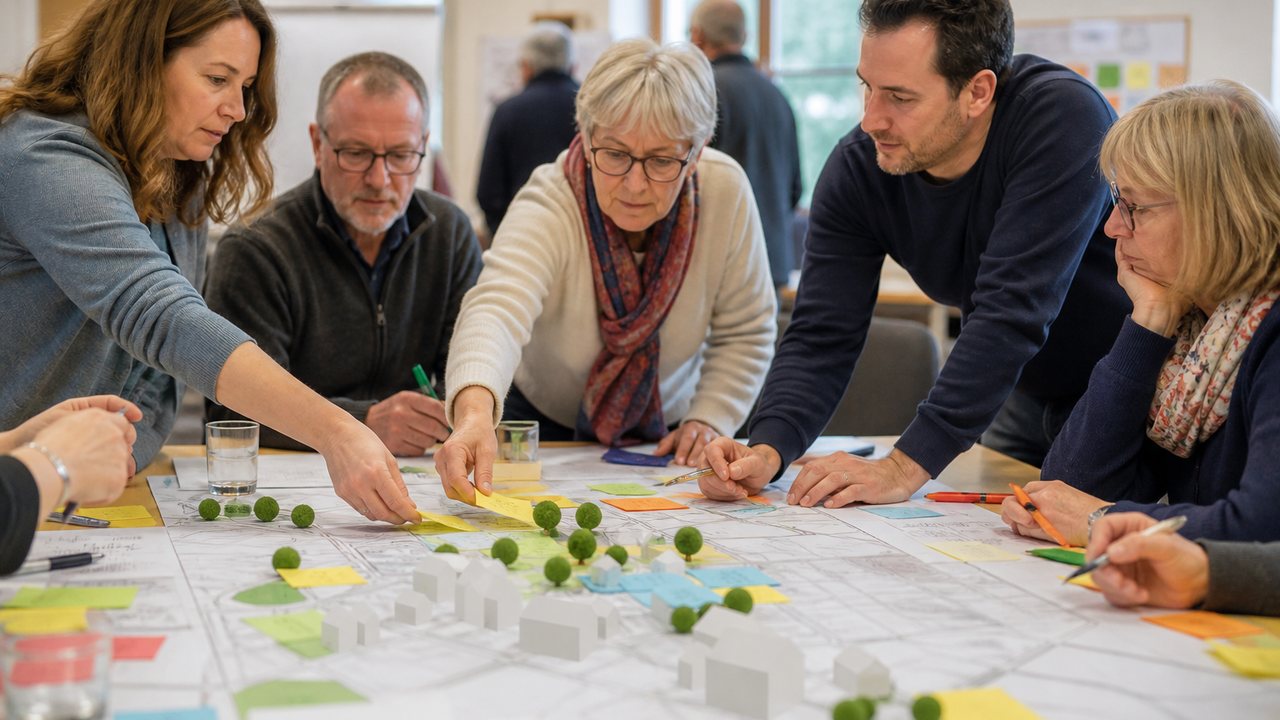 Symbolbild einer gemeinsamen Planung gemeinnütziger Projektideen